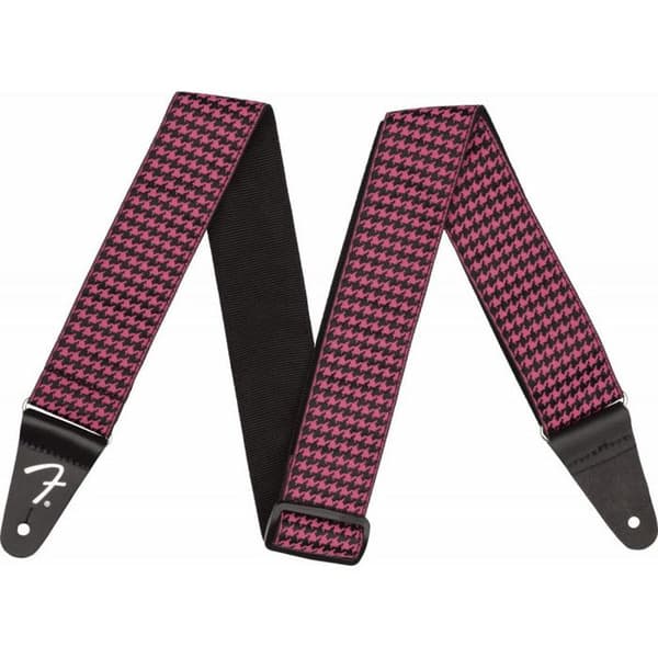 Fender Houndstooth Jacquard Strap - Rosa