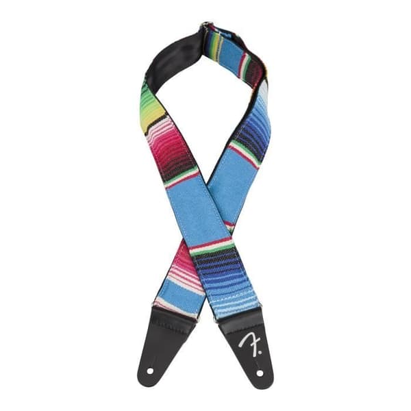 Fender 2'' Serape Rem Blå Multi Gitarrsadel