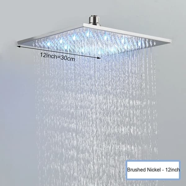 Duschhuvud, LED-lampa, 3 färgskiftande