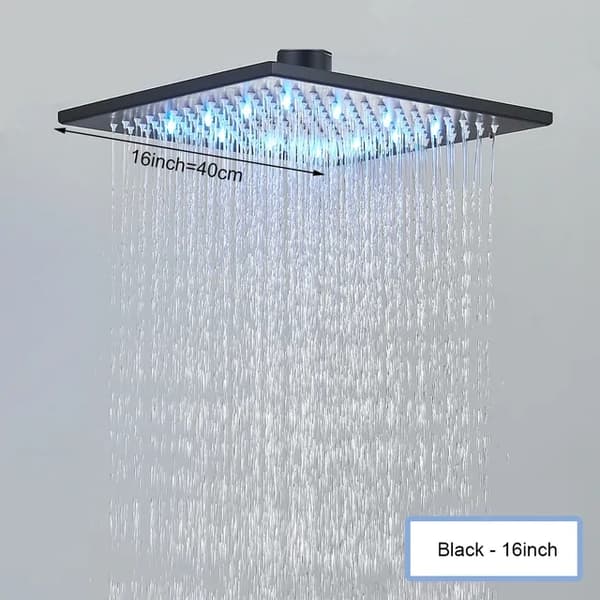 Duschhuvud, LED-lampa, 3 färgskiftande