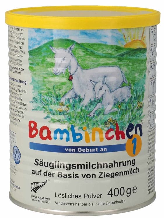 Bambinchen modersmjölksersättning baserad på getmjölk 1 från födseln, 400g