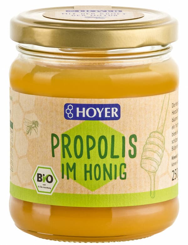 Hoyer propolis i honning, 250g