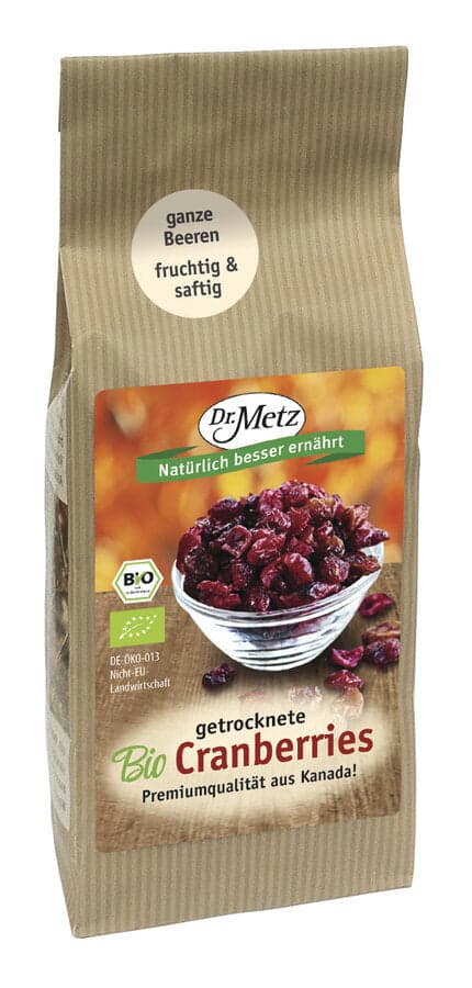 Dr. Metz Bio Tranebær, tørret, æblejuice, 250g