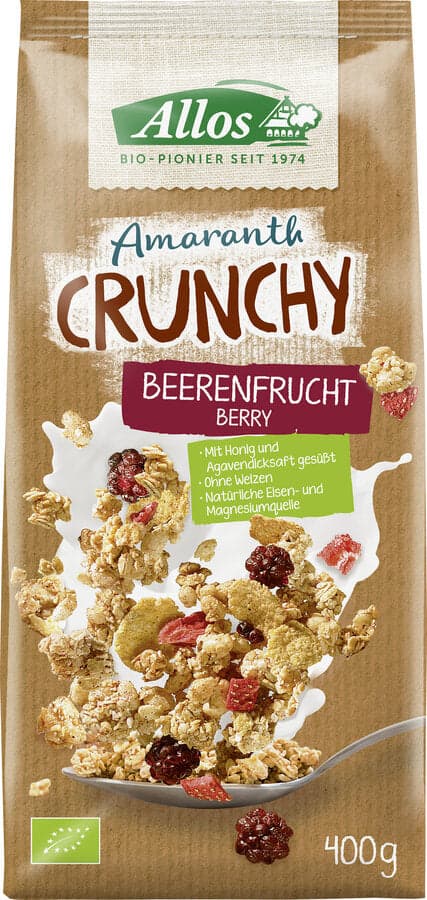 Allos Amaranth Crunchy bærfrugt, 400 g