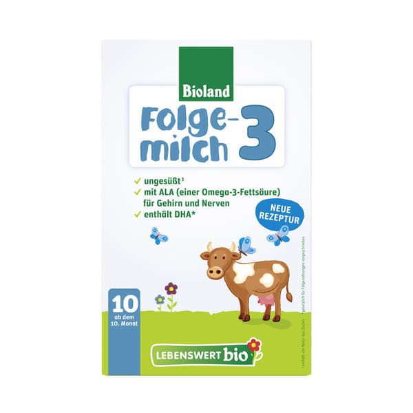 45 x  Lebenswert organic follow on milk 3, 475g