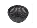 Pikkukuva 2 / 2: Brødkurv Ø16x8 cm Rund Kraftig flet PP Sort,1 stk