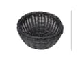 Pikkukuva 1 / 2: Brødkurv Ø16x8 cm Rund Kraftig flet PP Sort,1 stk