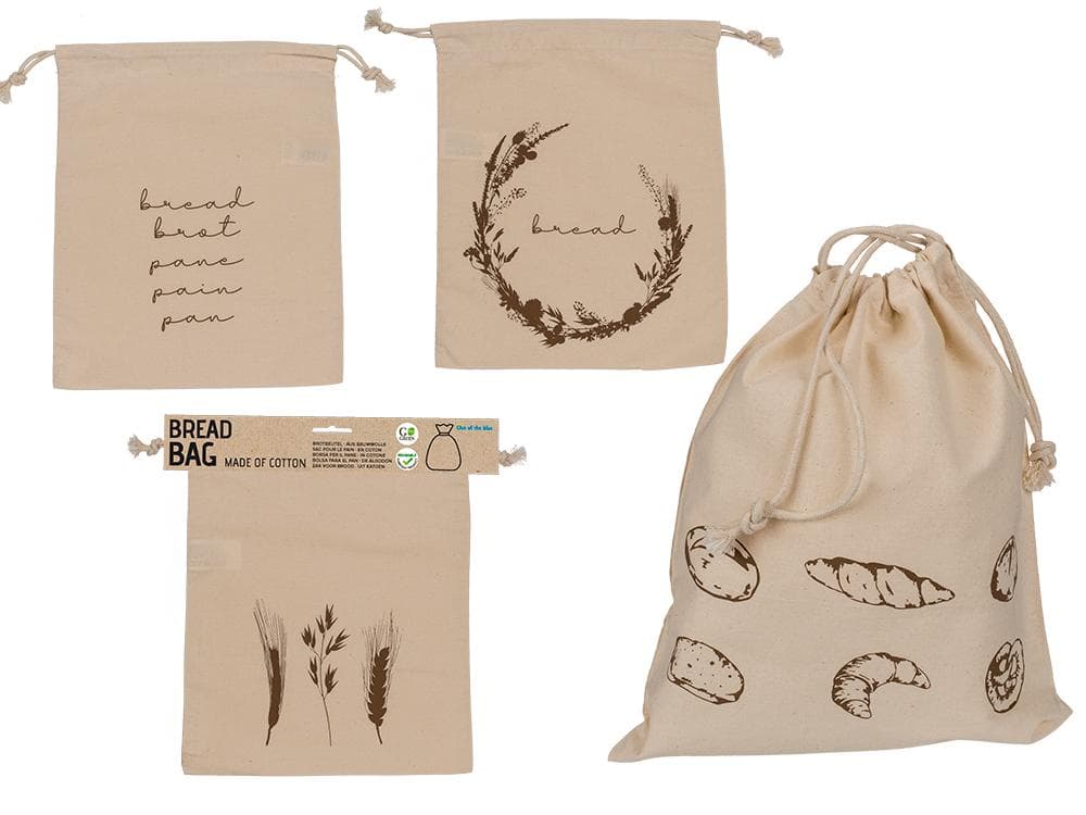 Brödpåse i Bomull - Påse för Bröd - Naturvit - 35 x 29 cm