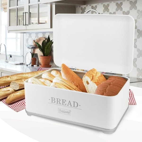 Brödkorg Feel Maestro MR-1677-AR-W Vit Rostfritt stål 34 x 16 x 22 cm