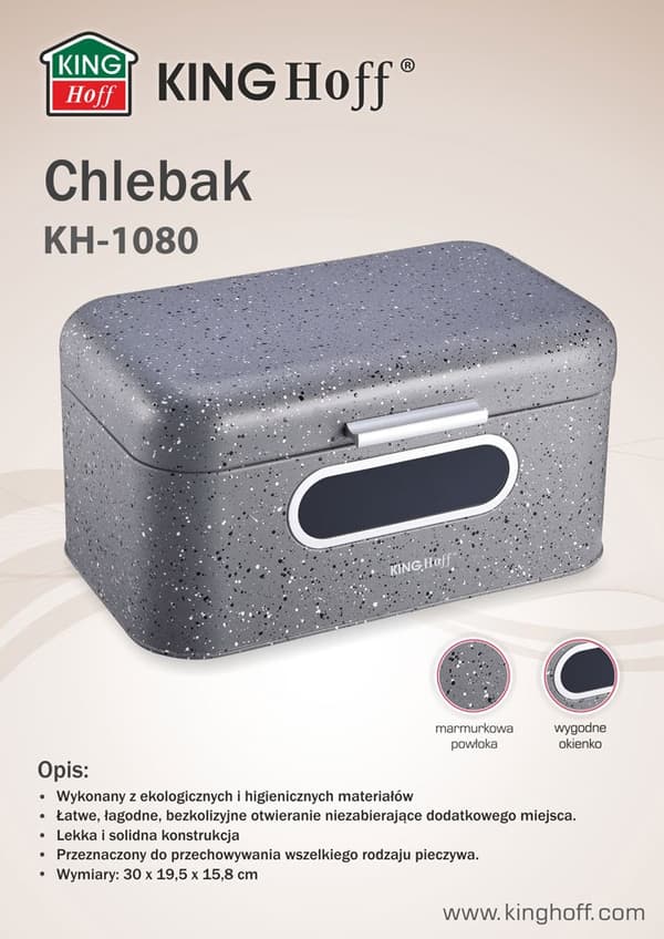 KiNGHOFF KH-1080 ST?L MARMOR BR?DBAGER