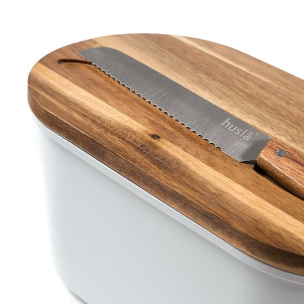 Plastsäck med skärbräda och kniv
