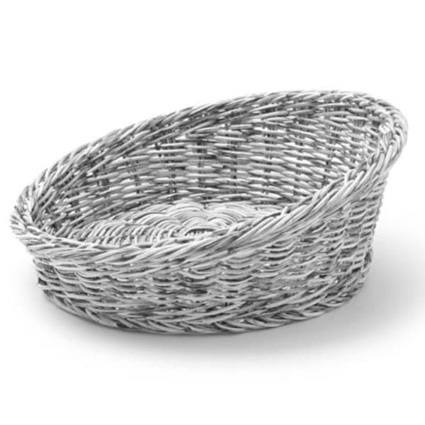 Displaykorg för bröd, frukt, sned, rund, diameter. 310 mm grå - Hendi 426562