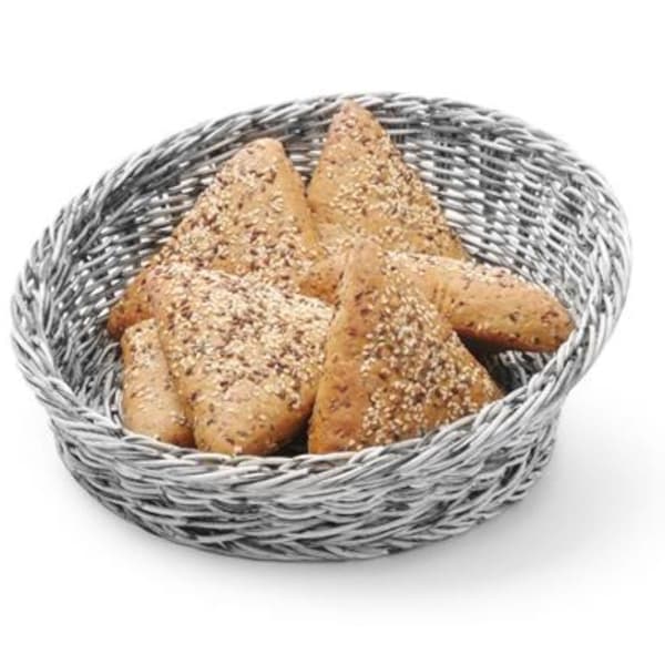 Displaykorg för bröd, frukt, sned, rund, diameter. 310 mm grå - Hendi 426562