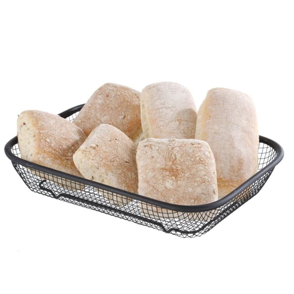 Trådkorg för servering av bröd och frallor 295x220x60 mm svart - Hendi 425558