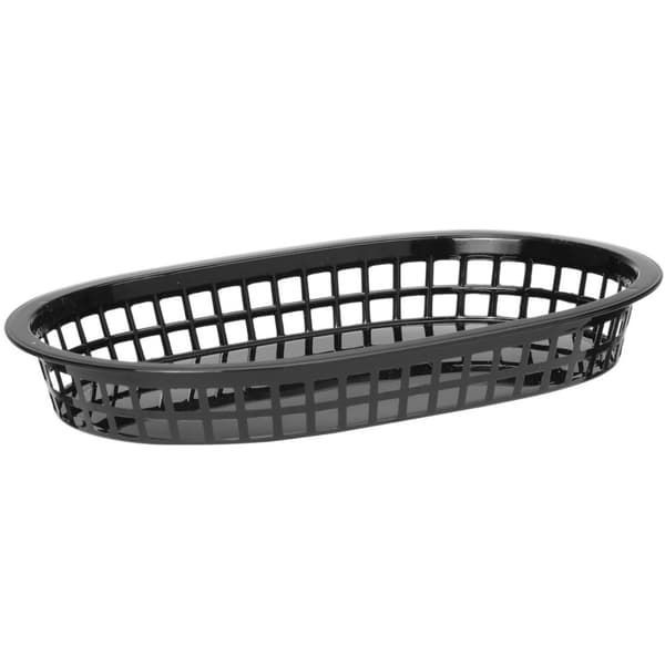 Oval svart brödkorg, 6 st - Hendi 426890