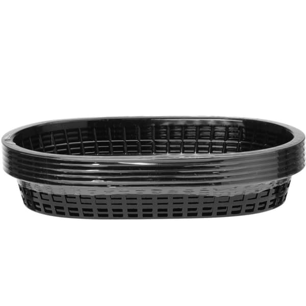 Oval svart brödkorg, 6 st - Hendi 426890