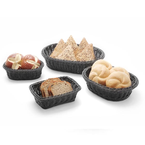 Rektangulær brødkurv af polypropylen, sort, 190x130x60 mm - Hendi 426791