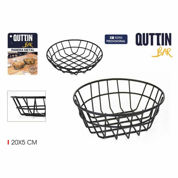 Brødkurv Quttin Metal Cirkulær 20 x 5 cm 4 mm (12 enheder)