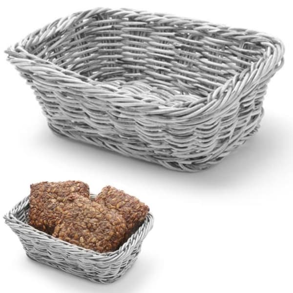 Rektangulær brødkurv af polypropylen, grå 190x130x60 mm - Hendi 426784