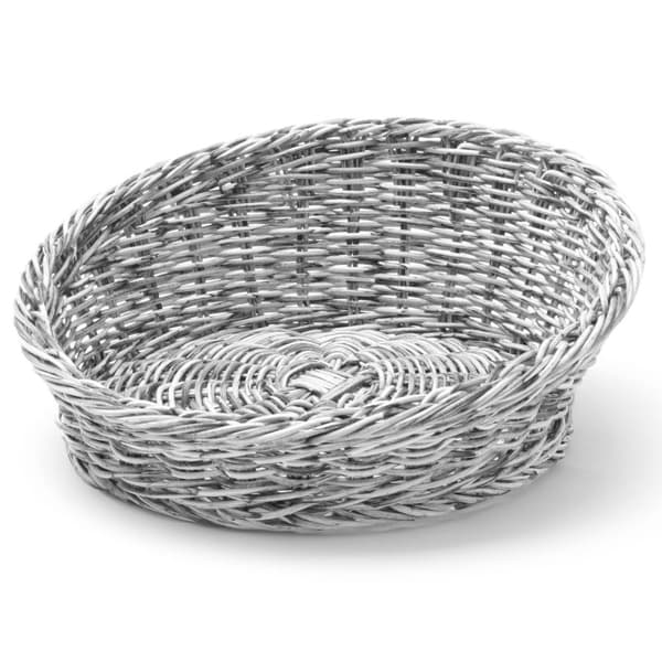 Displaykorg för bröd, frukt, sned, rund, diameter. 310 mm grå - Hendi 426562