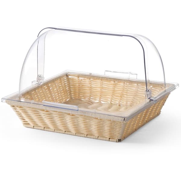 Brødkurv i polyrattan med låg ROLLTOP GN2/3 højde 245 mm - Hendi 426968