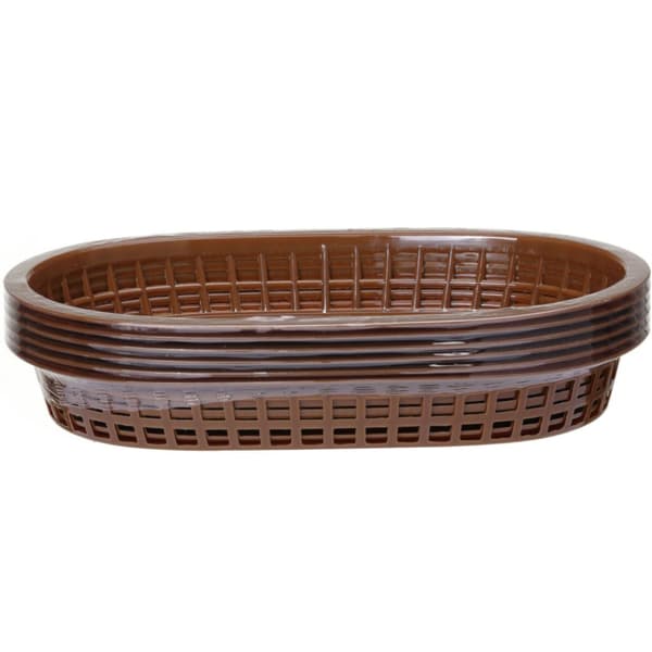 Oval brun brödkorg, 6 st - Hendi 426296
