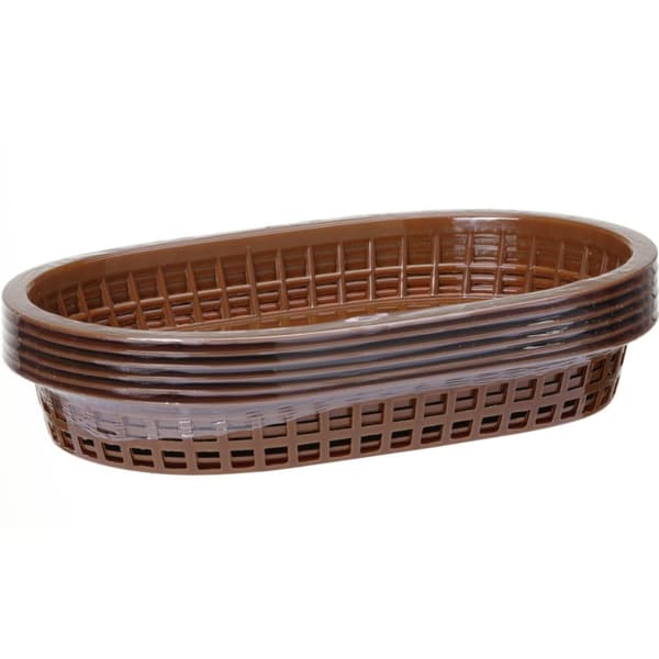 Oval brun brödkorg, 6 st - Hendi 426296