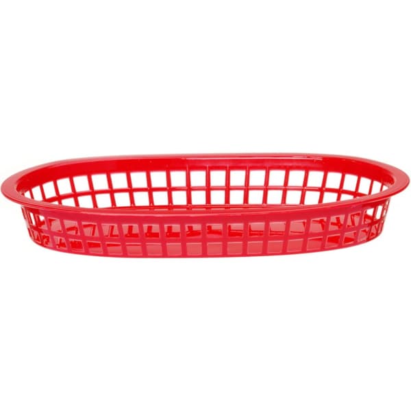Oval röd brödkorg, 6 st - Hendi 426319