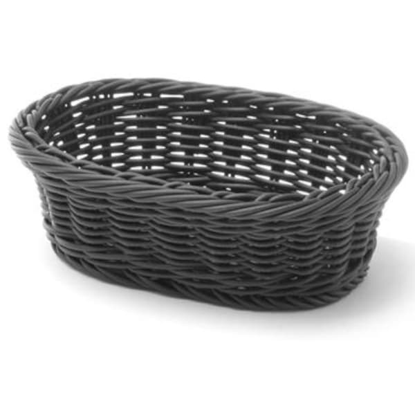 Oval brödkorg i polypropen, svart, 190x120x60 mm - Hendi 426777