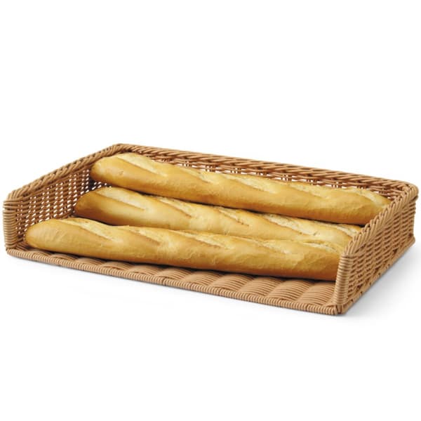 Buffet display kurv til baguette og brød lavet af polyrattan 595 x 395 x 105 mm