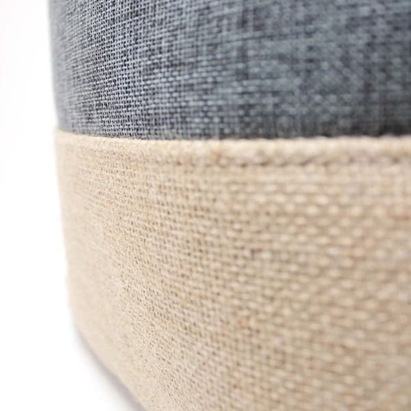 Korg - LIVSSTIL - 29 x 22 cm - Tryckta polyester - Jute - Grå