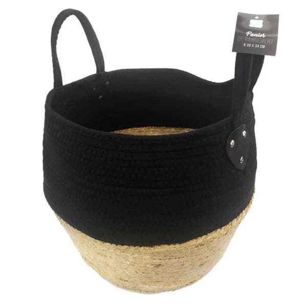 KORG (0) 38 x HT 34 CM BOMULL + MAJSFIBRE SVART OSINELLA (0) 38 x H 34 CM