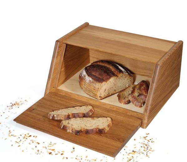 Brödlåda - Zassenhaus brödpåse - ZA-65053 - Montana brödlåda - Med gångjärnslock - Ek - 40 x 30 x 18 cm