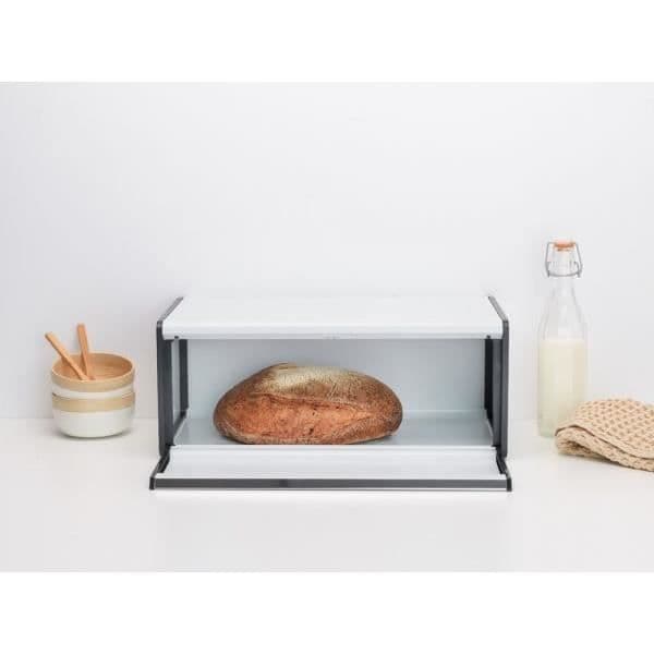 BRABANTIA brödlåda - med gångjärnslock - Vit