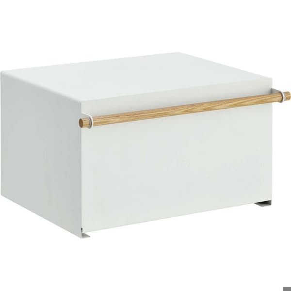 Brödlåda - Tosca - Vit - Stål - Trä - 24x43x36,5 cm