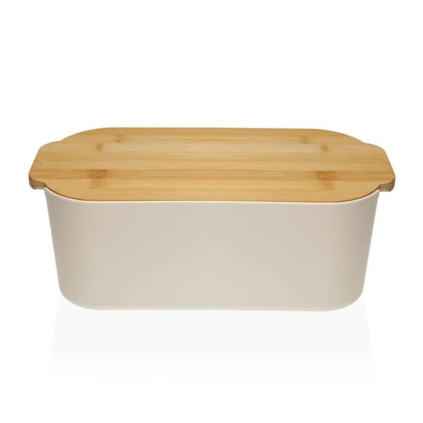 Brödkorg Versa Vit Bambu polypropen 18,5 x 12 x 33 cm