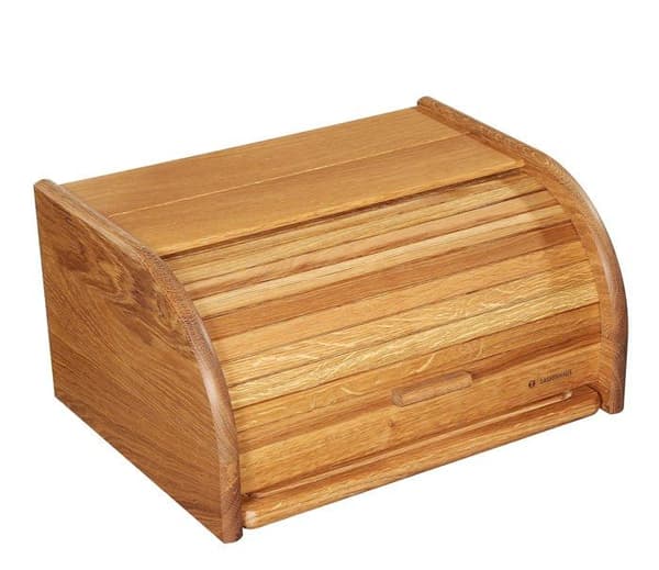 Zassenhaus - ZA-65091 - Lantbrödslåda med rulllock och skärbräda i ek 40 x 30 x 20 cm