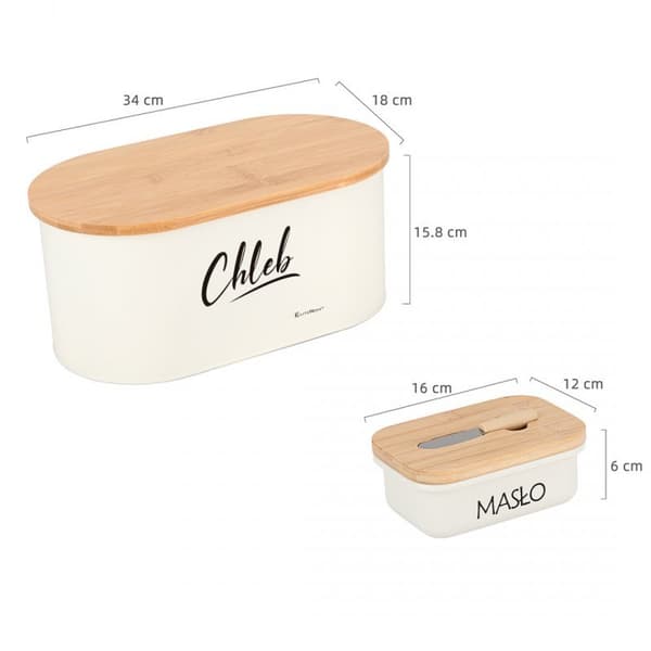 BRÖDBAGAR AV STÅL + SMÖRFORM MED BLAD E-6022