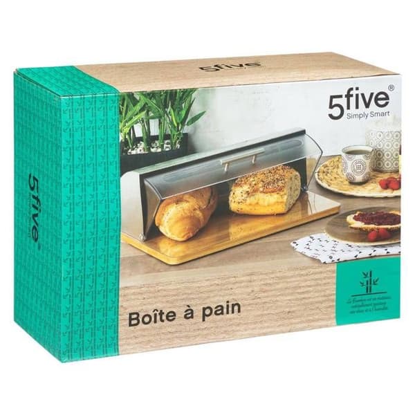 Rostfritt stål + brödlåda av bambu