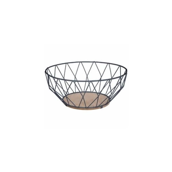 Korg - AC-DÉCO - Diamantmönster - D 28 cm - Metall - Grå