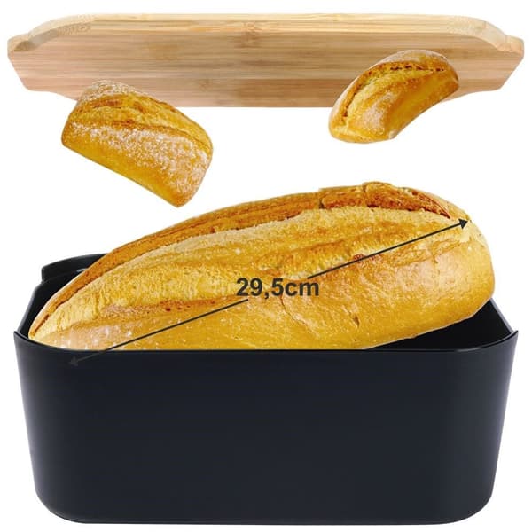 BRØDÆSKE MED BAMBUSPREDE SORT 259301