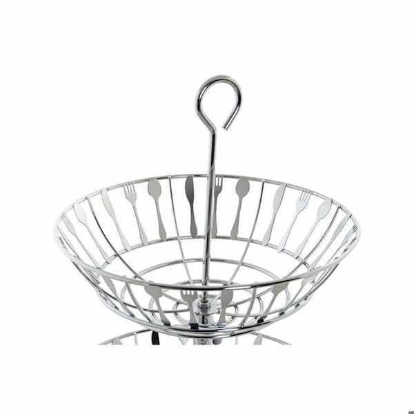 Fruktkorg av metall och plast DKD Home Decor (x12)