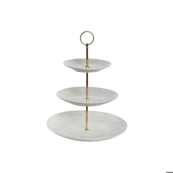 Fruktkorg i porslin och metall DKD Home Decor