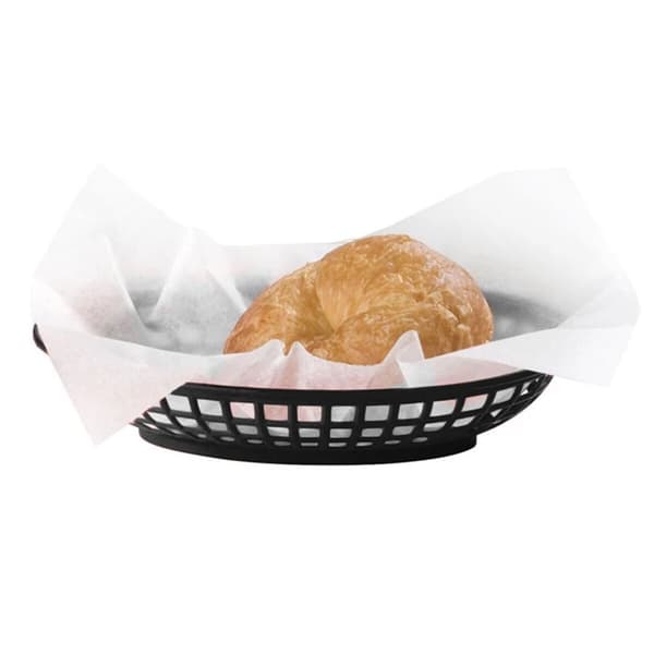 Brødkurv Sort Plastik Oval 24 x 15 x 4,5 cm (36 Enheder)