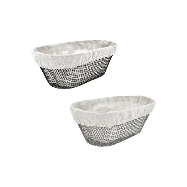 Brødkurv Metal Oval 28 x 15 x 10 cm (12 enheder)