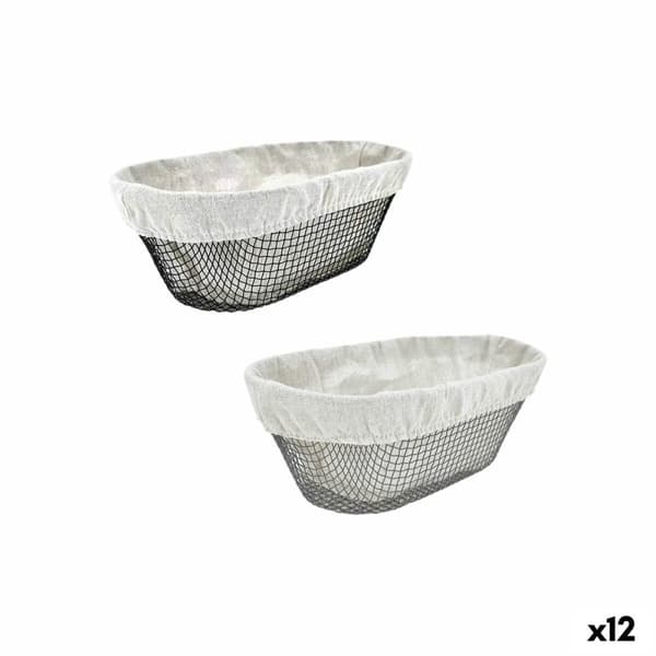 Brødkurv Metal Oval 28 x 15 x 10 cm (12 enheder)