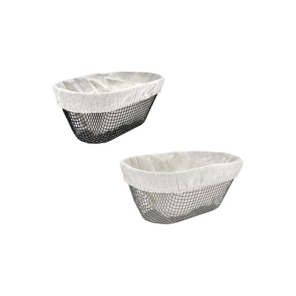 Brødkurv Metal Oval 25 x 13 x 10 cm (18 enheder)