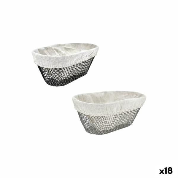 Brødkurv Metal Oval 25 x 13 x 10 cm (18 enheder)