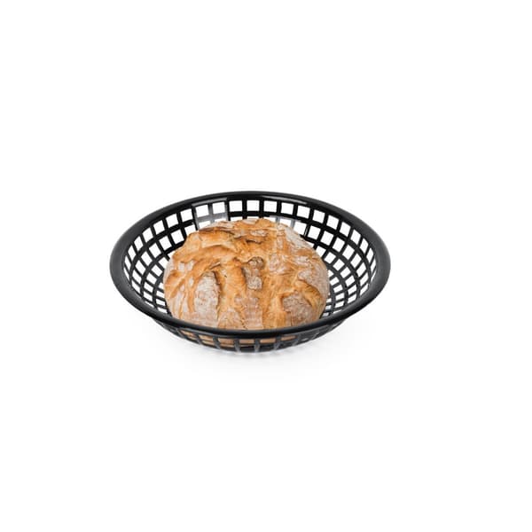 Brödkorg Svart Plast Rund 19,6 x 19,6 x 4,6 cm (24 antal)