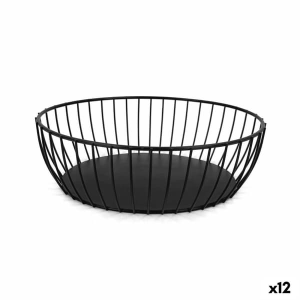 Brödkorg My Bar Svart Metall Avlång 24 x 19 x 8 cm (12 antal)